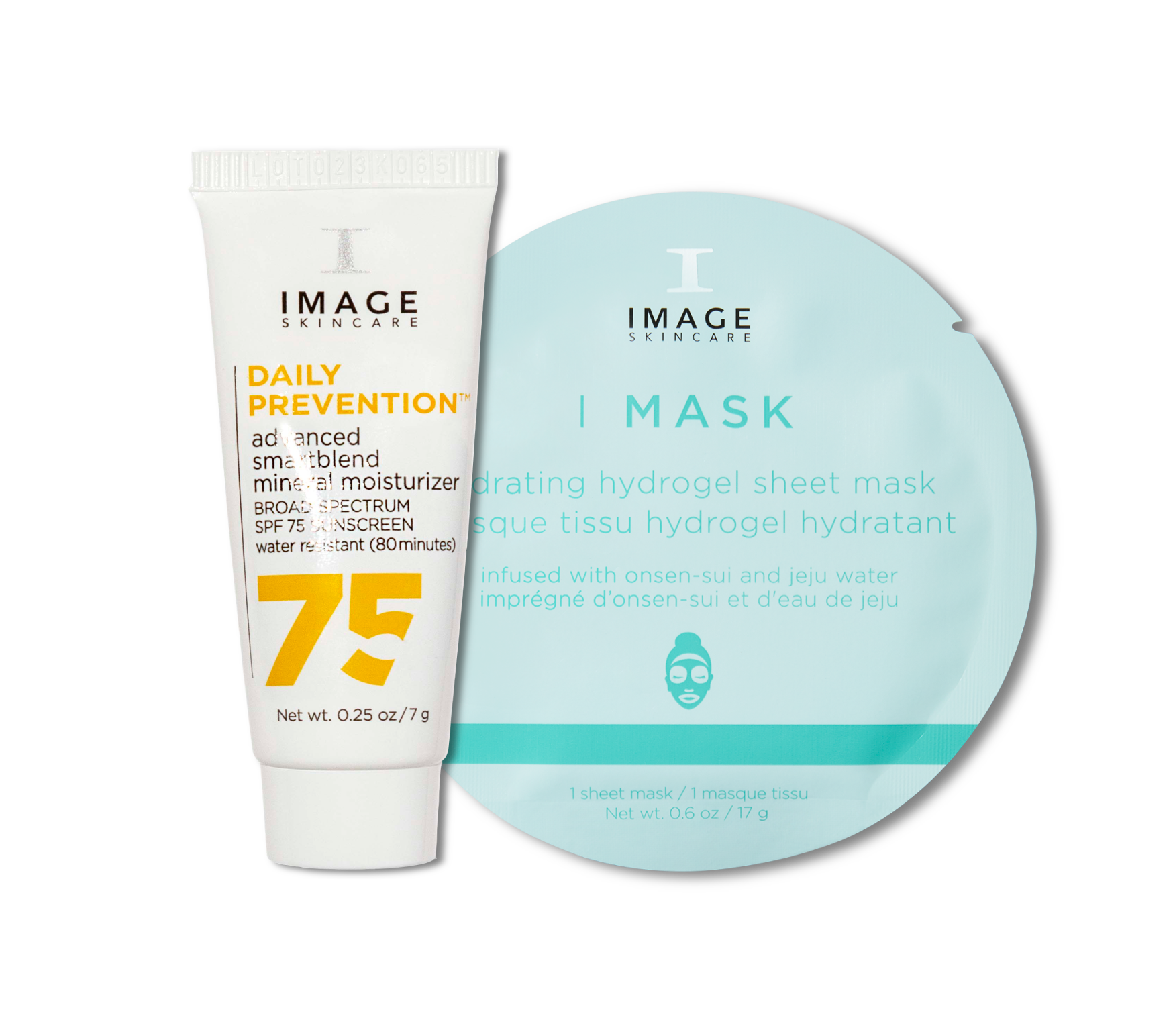 2 FREE GIFTS - DAILY PREVENTION advanced smartblend mineral moisturizer SPF 75 sample + IMASK hydrating hydrogel sheet mask